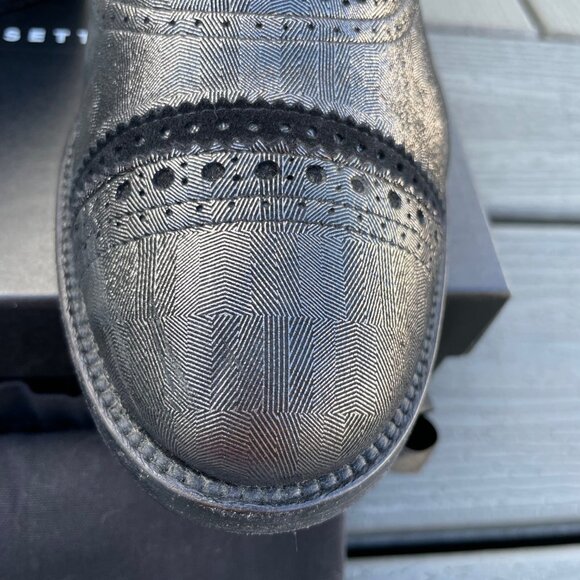 Fratelli Rossetti Silver and Black Women's Oxford - Size 37.5 IT (7-7.5 US) - Picture 3 of 8